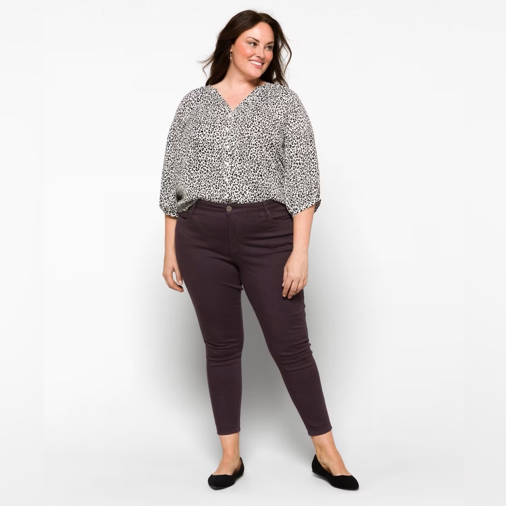 Kut from the Kloth Deep Purple Bhody High Rise Skinny Ankle Pants